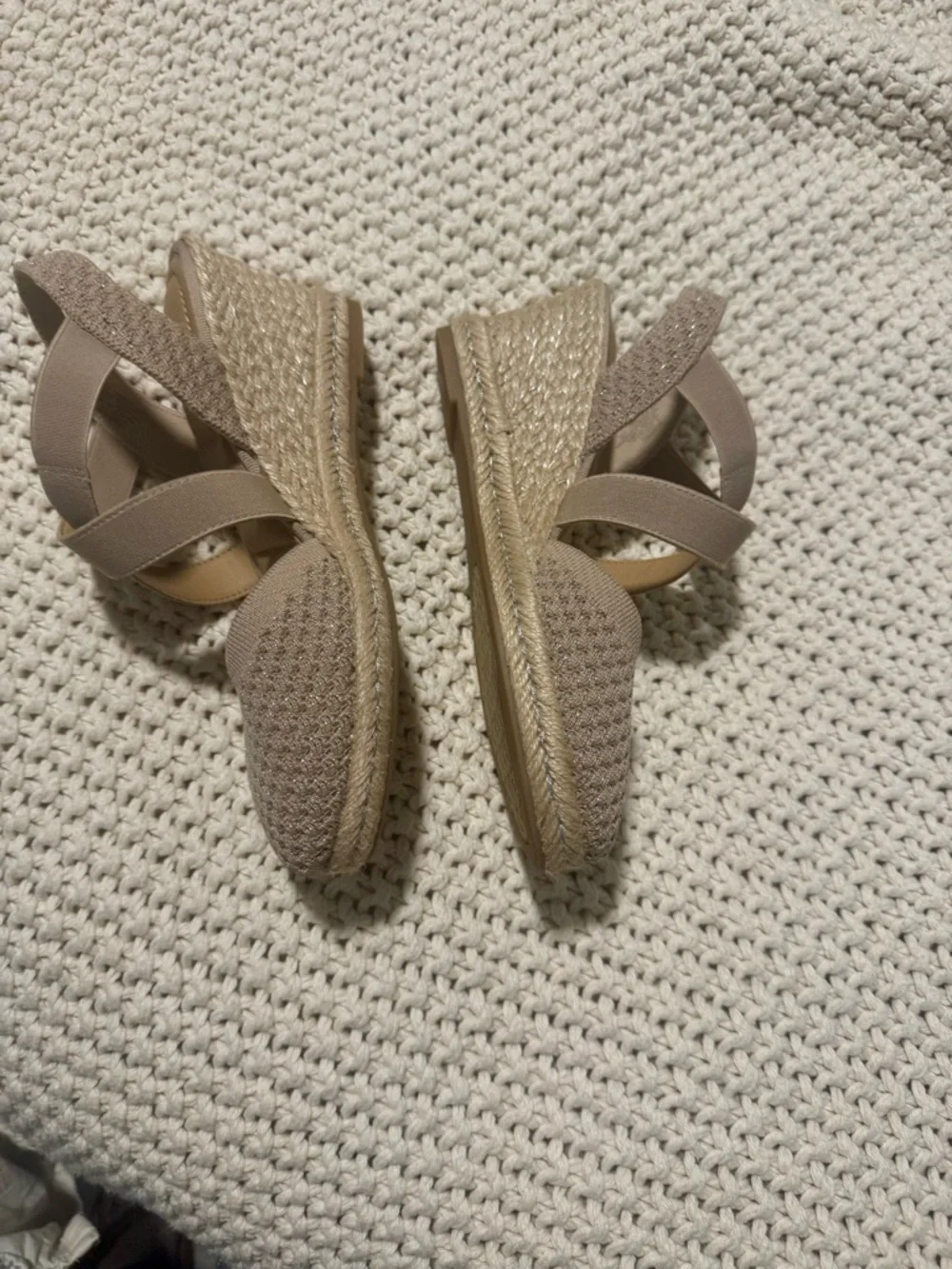 Kelly & Katie Cream Espadrille Ankle-Tie Wedge - Picture 5 of 8